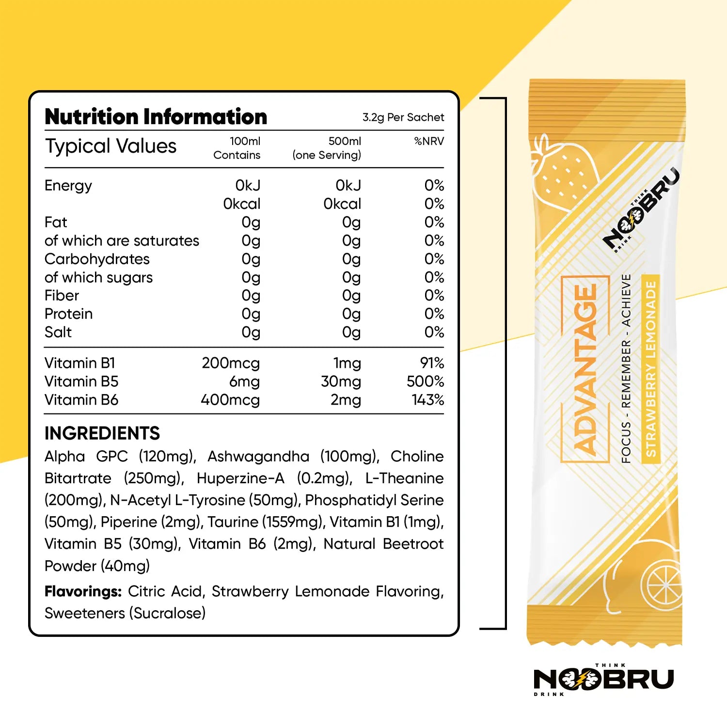 Noobru™ Advantage - Strawberry Lemonade