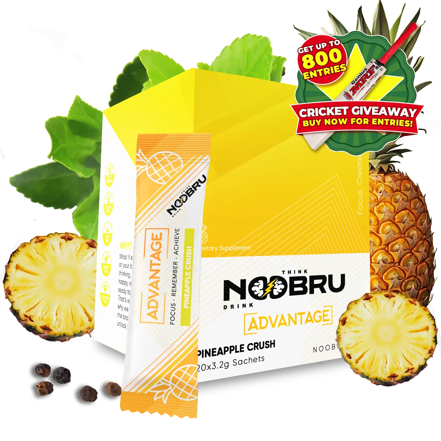 🏏 Noobru™ Advantage Cricket - Pineapple Crush